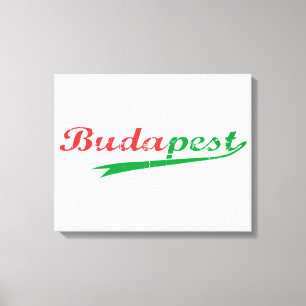 BUDAPEST，ハンガリー，マグヤール，ブダペストのポスター キャンバスプリント