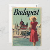 Budapest 50s vintage ポストカード (正面/裏面)