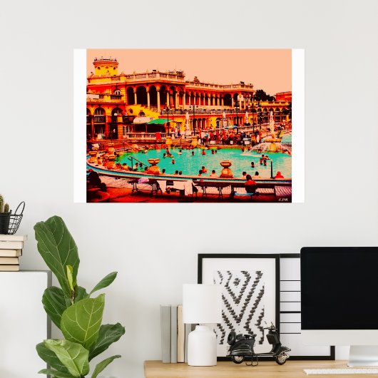 Budapest Baths ポスター (ホームオフィス)