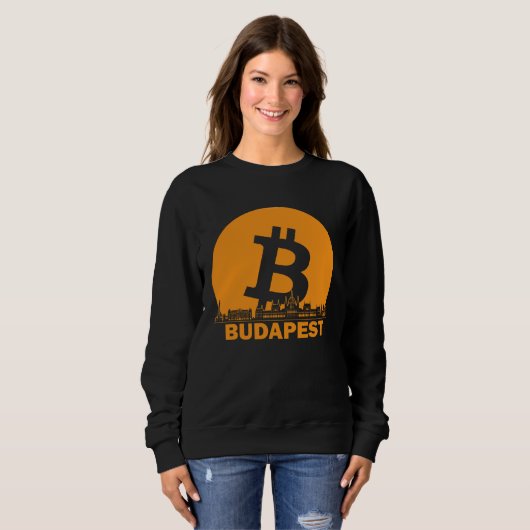 Budapest Bitcoin Maximalist  Bitcoin Budapest Skyl スウェットシャツ (正面フル)