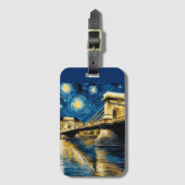 Budapest by a starry night ラゲッジタグ (正面縦)
