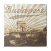 Budapest Chain Bridge Vintage タイル (正面)