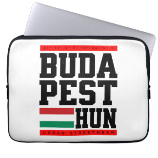 Budapest Coordinates Design Retro-Style ラップトップスリーブ