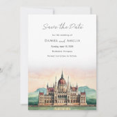 Budapest Hungary Destination Wedding Save The Date セーブザデート (正面)