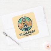 Budapest Hungary Europe スクエアシール (封筒)
