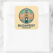 Budapest Hungary Europe スクエアシール (バッグ)