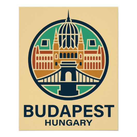 Budapest Hungary Europe ポスター (正面)