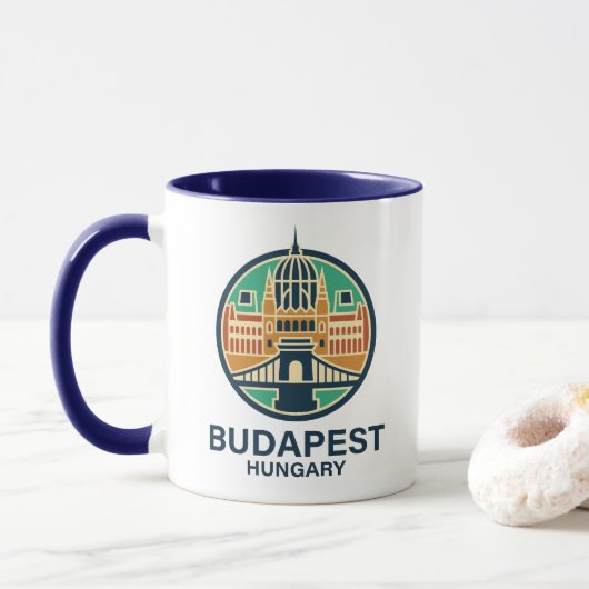 Budapest Hungary Europe マグカップ (ドーナツ)