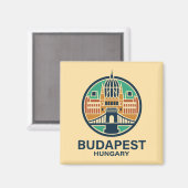 Budapest Hungary Europe マグネット (正面/裏面)