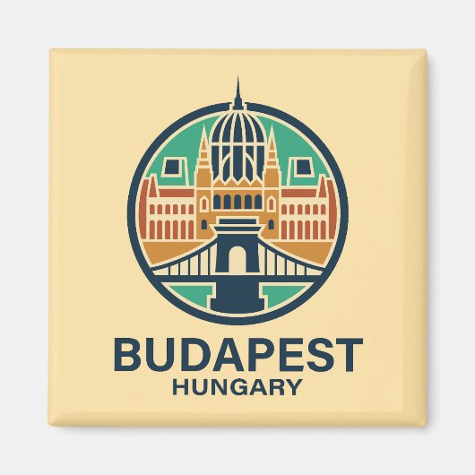 Budapest Hungary Europe マグネット (正面)
