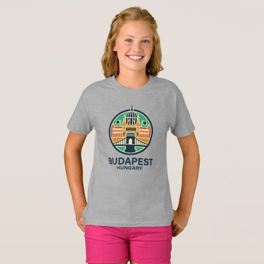 Budapest Hungary Europe Tシャツ (正面フル)