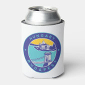 Budapest, Hungary,  Magyar, Chain Bridge at Danube 缶クーラー (缶正面)