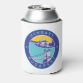 Budapest, Hungary,  Magyar, Chain Bridge at Danube 缶クーラー (缶裏面)