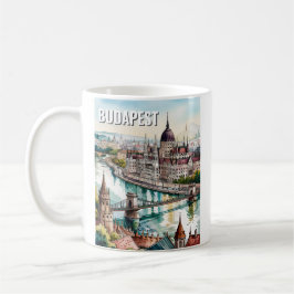 Budapest Hungary Parliament Danube River Skyline コーヒーマグカップ