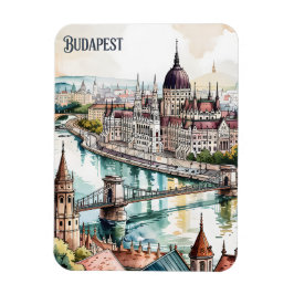 Budapest Hungary Parliament Danube River Skyline マグネット