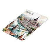 Budapest Hungary Parliament Danube River Skyline マグネット (左側)