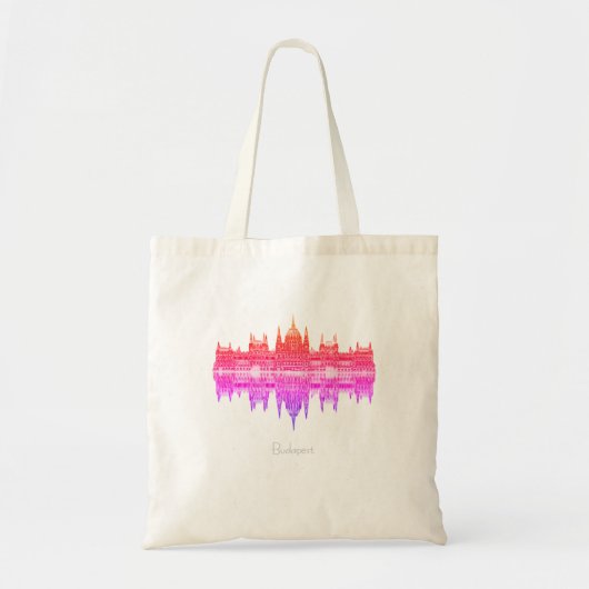 Budapest Hungary Parliament Sketch Tote Bag トートバッグ (正面)