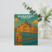 Budapest, Hungary Riverside Architecture Travel ポストカード (スタンド正面)
