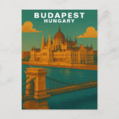 Budapest, Hungary Riverside Architecture Travel ポストカード (正面)