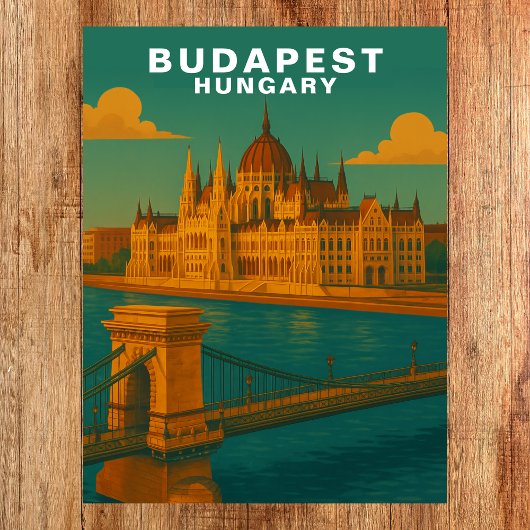 Budapest, Hungary Riverside Architecture Travel ポストカード