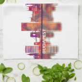 Budapest Hungary Skyline キッチンタオル (折り畳み)