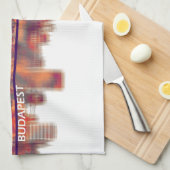 Budapest Hungary Skyline キッチンタオル (四つ折り)