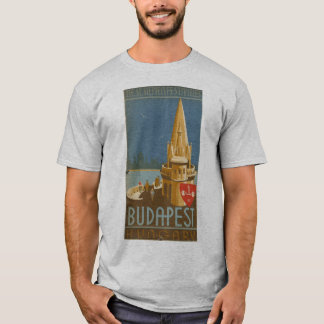 Budapest, Hungary, Vintage poster, retro t shirt, Tシャツ