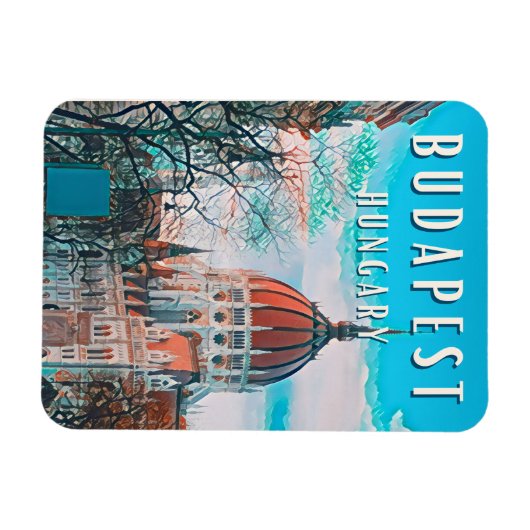 Budapest, la perle du Danube マグネット (横)