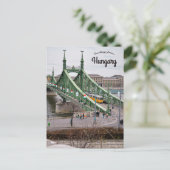 Budapest Liberty Bridge and Tram Hungary ポストカード (スタンド正面)