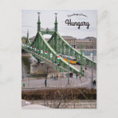 Budapest Liberty Bridge and Tram Hungary ポストカード (正面)