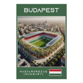 Budapest Stadium - Hungary - Ecological Design ポスター