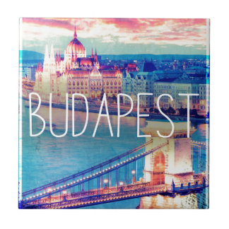 Budapest, vintage poster タイル