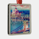 Budapest, vintage poster メタルオーナメント (右)