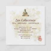 *~* Budda Zen Candle Lotus Tea金ゴールド スクエア名刺 (裏面)