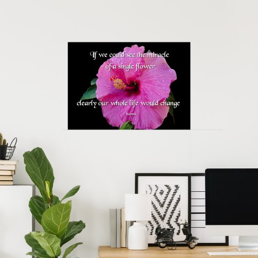 Buddha, A Single Flower ポスター (ホームオフィス)