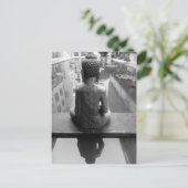 Buddha Art Black and White Photo Postcard ポストカード (スタンド正面)