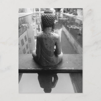 Buddha Art Black and White Photo Postcard ポストカード