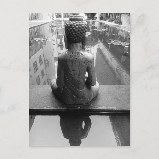 Buddha Art Black and White Photo Postcard ポストカード (正面)