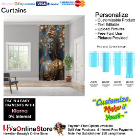Buddha Blackout Curtain 127 x 274.3 cm