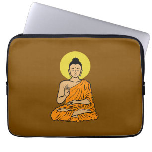 Buddha cartoon Buddhism.net ラップトップスリーブ
