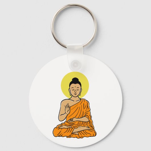 Buddha cartoon Buddhism.net magnet キーホルダー (正面)