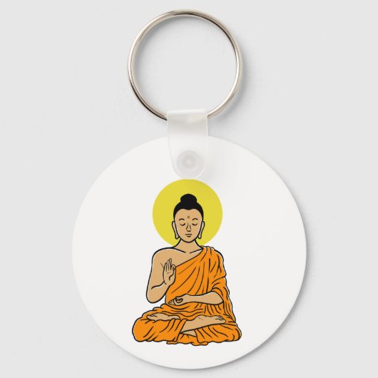 Buddha cartoon Buddhism.net magnet キーホルダー (裏面)