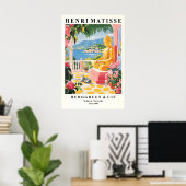 Buddha Cat Art Print Matisse Style Spiritual Wall ポスター (ホームオフィス)
