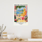 Buddha Cat Art Print Matisse Style Spiritual Wall ポスター (キッチン)