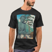 Buddha Daibutsu Statue Buddhism Zen Meditation Tシャツ (正面)