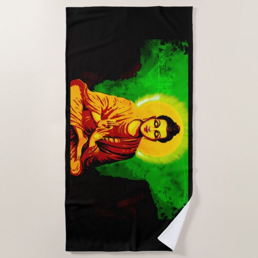 Buddha Enlightenment Beach Towel ビーチタオル (正面)