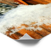 Buddha head in snow ポスター (角)