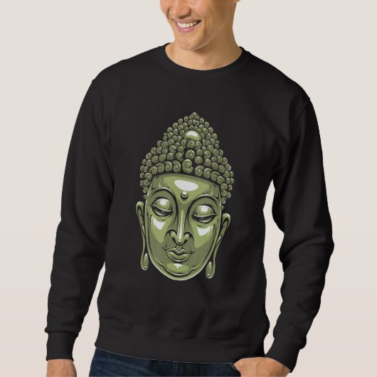 Buddha Head Siddhartha Gautama スウェットシャツ (正面)