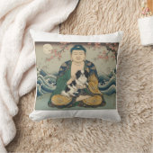 Buddha holding Japanese Chin クッション (ブランケット)