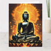 Buddha Logo White Lined Guest Book カード (正面)